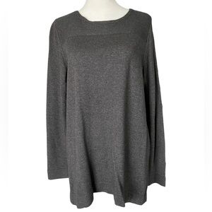 J. Jill Wool Blend Tunic Sweater Gray S